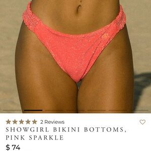 Albion NWT Showgirl Pink Sparkle Bikini Size Med